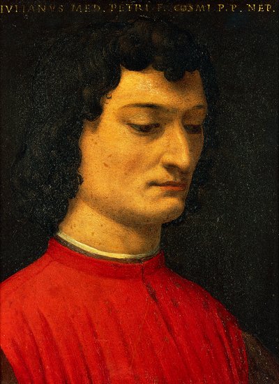 ジュリアーノ・デ・メディチの肖像」アグノロ・ブロンジーノ作、絵画 作： Agnolo Bronzino