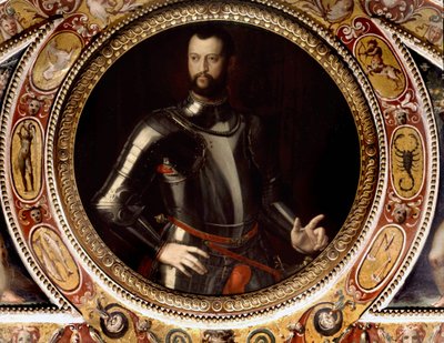 ジャン・ド・メディシス（ジョヴァンニ・ダル・バンド・ネレ）（1498-1526）の肖像」ブロンズィーノ（1503-1572）作 - フィレンツェのヴェッキオ宮殿に保存されている絵画 作： Agnolo Bronzino