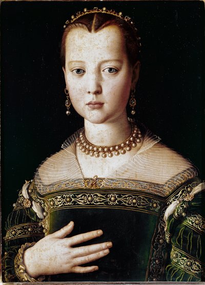 マリア・デ・メディチの肖像（油彩・キャンバス 作： Agnolo Bronzino