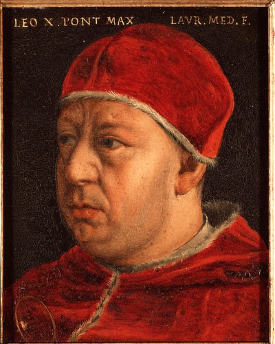 教皇レオン10世（レオ10世）の肖像（ジョン・オブ・メディチ 作： Agnolo Bronzino