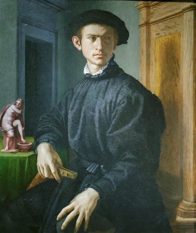 Nuoren miehen, jolla on luuttu, muotokuva 作： Agnolo Bronzino