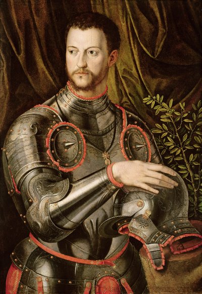 コジモ1世の肖像（1519-1574）トスカーナ大公、1550年頃 作： Agnolo studio of Bronzino