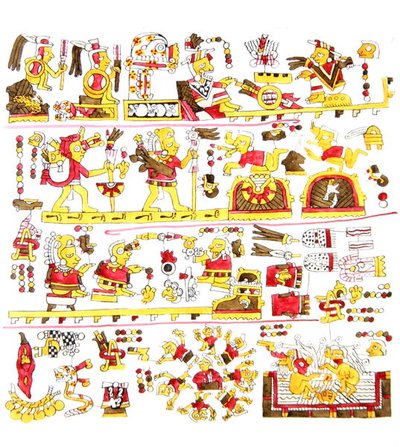 エドワード・キング（1795-1837）キングズボロー卿による「メキシコの古代」の挿絵（1831-48年刊、カラーリトグラフ）。 作： Agostino Aglio