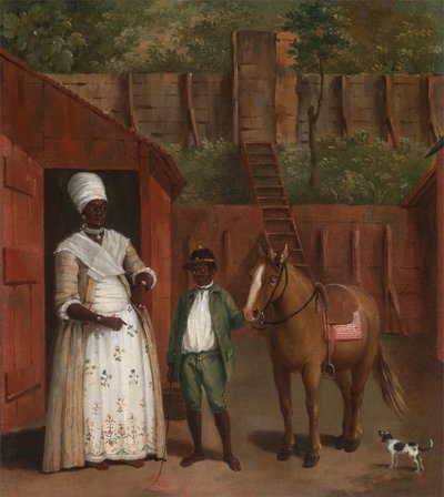 息子とポニーを連れた母親、カリフォルニア州。 1775年。 作： Agostino Brunias
