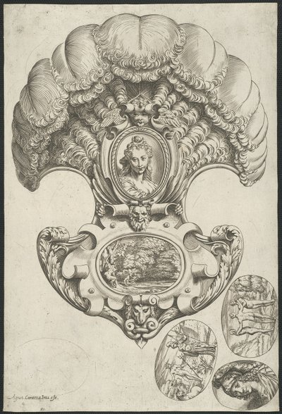 扇形のかぶと 作： Agostino Carracci