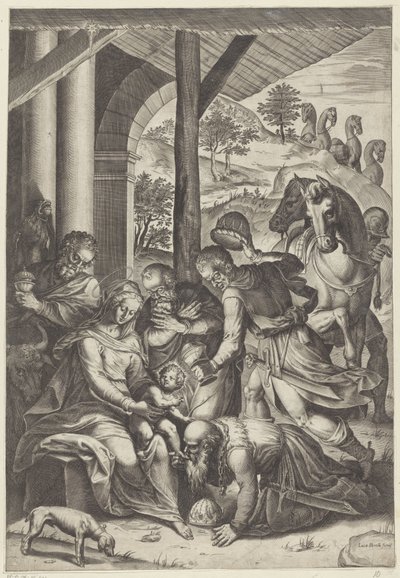 王たちの崇拝 作： Agostino Carracci