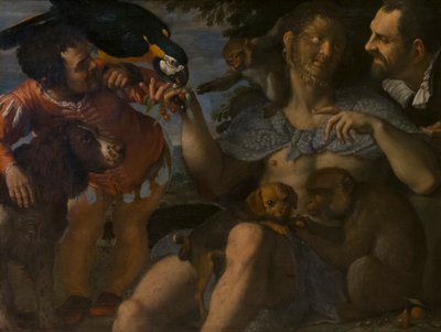 Arrigo Peloso、Pietro Matto、Amon Nano、c. 1598年。 作： Agostino Carracci