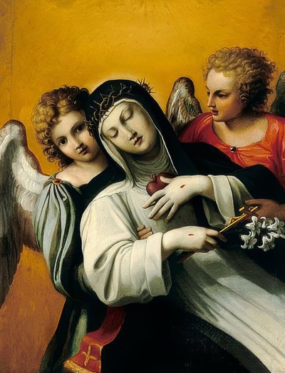 聖カタリナの携挙 作： Agostino Carracci