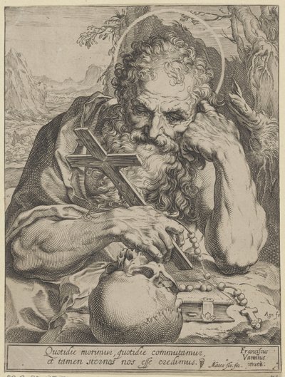 聖ジェローム 作： Agostino Carracci