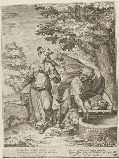 ジェイコブとレイチェル 作： Agostino Carracci