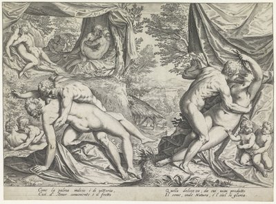 黄金時代の愛 愛の果実 愛のさまざまな側面 作： Agostino Carracci