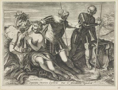 ミネルバが送り出したマルス 作： Agostino Carracci