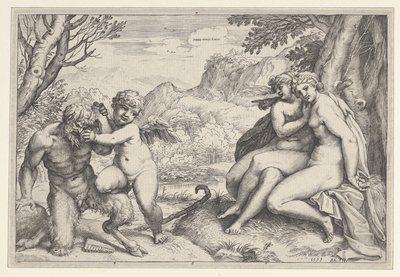 愛はすべてを征服する、1599年。 作： Agostino Carracci