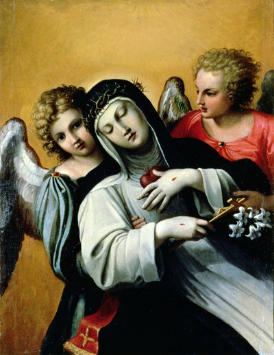 聖カタリナの恍惚」（油彩・キャンバス 作： Agostino Carracci