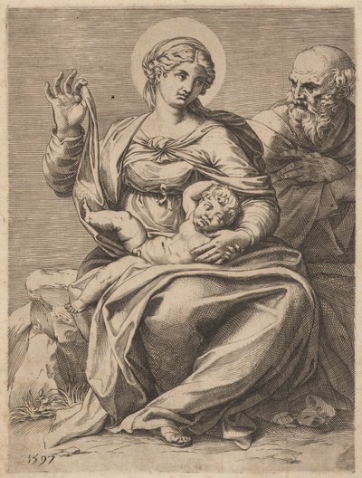 聖家族 作： Agostino Carracci