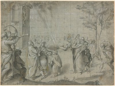 ネプチューンへのペリアスの犠牲 作： Agostino Carracci