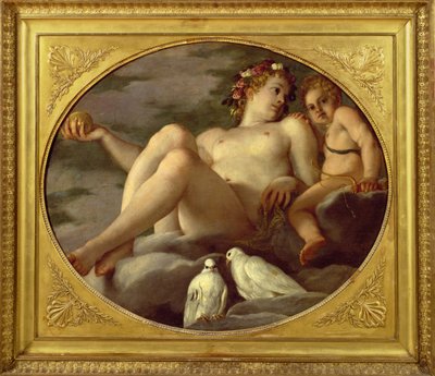 金星とキューピッド、1580〜1600年頃 作： Agostino Carracci