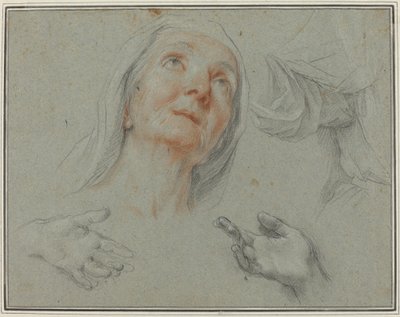 「聖母の教育」における聖アンのための研究 作： Agostino Masucci