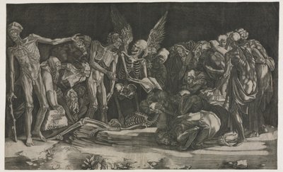 1518年の死と名声の寓意。 作： Agostino Musi