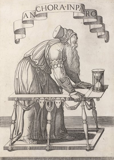 老齢の寓話 アンチョラ インパロ (オブジェクトのタイトル) 作： Agostino Veneziano (attributed to)