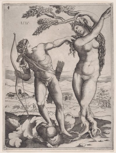 アポロンとダフネ、1515 年の日付、1515 の日付。 作： Agostino Veneziano