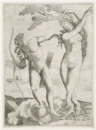 ダフネのアポロ 作： Agostino Veneziano
