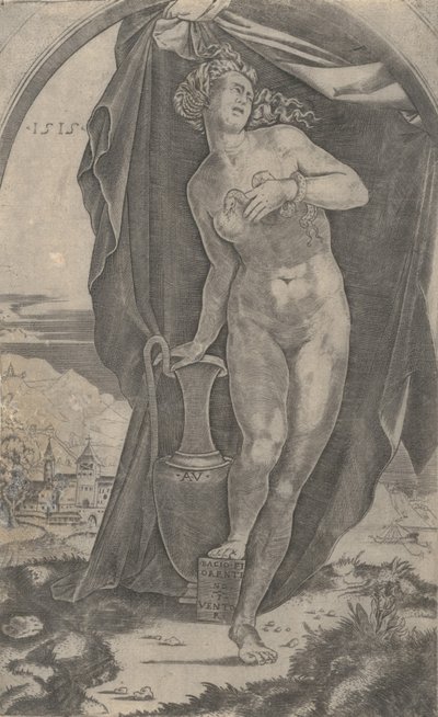 クレオパトラ、1515 年。 作： Agostino Veneziano