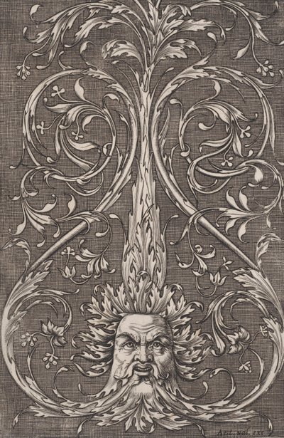 装飾パネル、約。 1514-36。 作： Agostino Veneziano