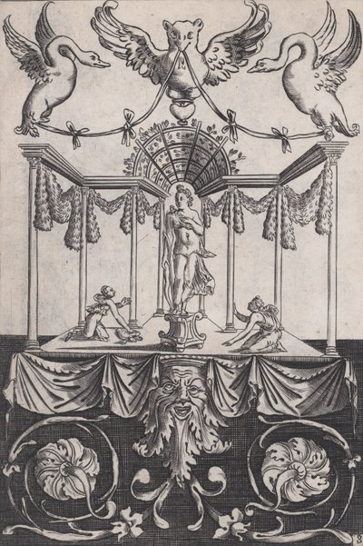 装飾パネル、約。 1514-36。 作： Agostino Veneziano