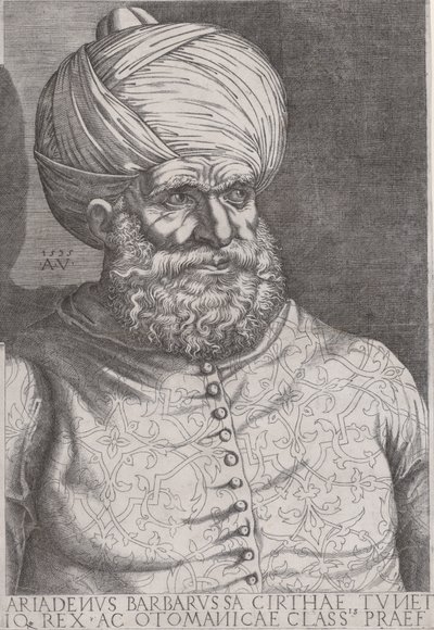 バルバロッサの肖像、1535年。 作： Agostino Veneziano