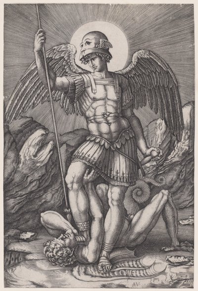 セント マイケル、カリフォルニア州。 1514-16。 作： Agostino Veneziano
