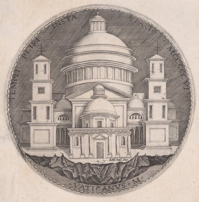 1517 年に建てられたサン ピエトロ大聖堂。 作： Agostino Veneziano