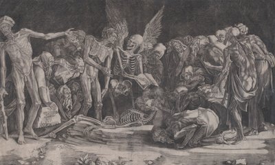 スケルトン、1518 年。 作： Agostino Veneziano