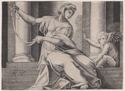 テンペランス、1517 年。 作： Agostino Veneziano