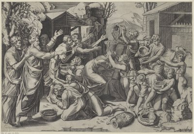 マナを集める 作： Agostino Veneziano
