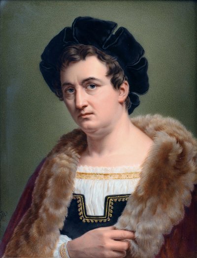 Francois-Joseph (Francois Joseph) Talma (1763-1826)、フランスの俳優、1822年の肖像 - Francois-Joseph Talma (1763-1826) の肖像18.5x14 - プライベート コレクション 作： Aimée Perlet