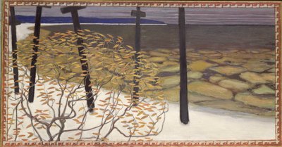 秋、五つの十字架（帆布に油彩）1902 作： Akseli Valdemar Gallen Kallela