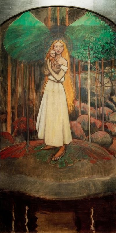 A.Gallen-Kallela、Marjatta u。クリストスキンド 作： Akseli Valdemar Gallen Kallela