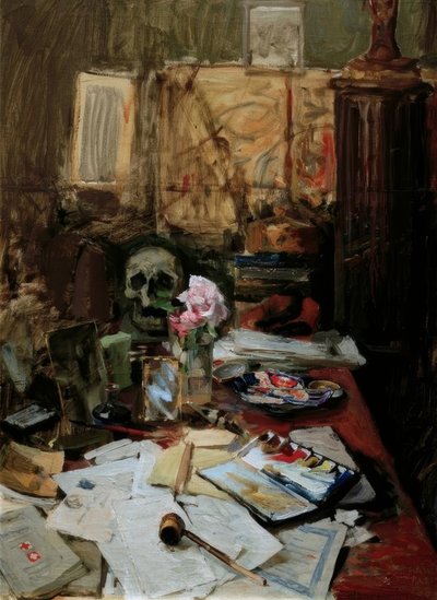 パリの作業台 作： Akseli Valdemar Gallen Kallela