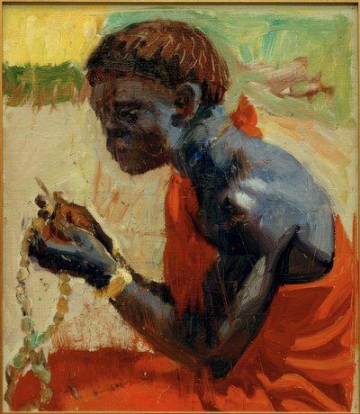 青い菊湯 作： Akseli Valdemar Gallen Kallela