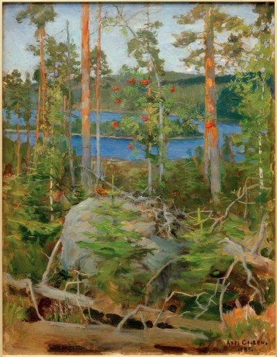 ジャマヤルビ湖の景色 作： Akseli Valdemar Gallen Kallela