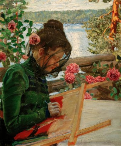 マリー、カレラに固執する 作： Akseli Valdemar Gallen Kallela
