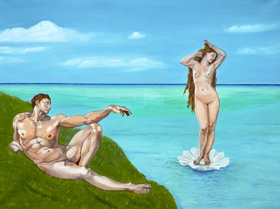アダムの夢ヴィーナス、2023年（キャンバスに油彩） 作： Akturk Yasemin