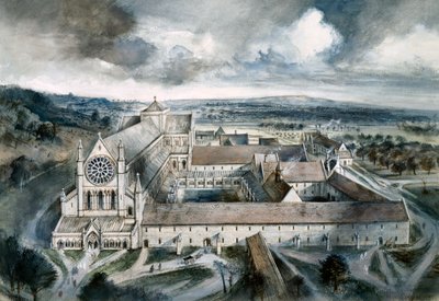 バイランド修道院、1539 年、1960 年代 作： Alan Ernest Sorrell