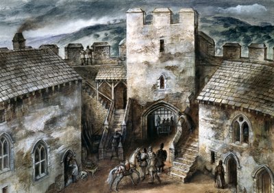 リストーメル城、14 世紀、1960 年代 作： Alan Ernest Sorrell