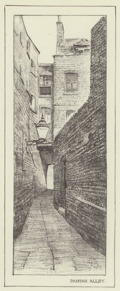 路地を通過 作： Alan Stapleton