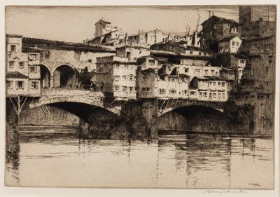 ヴェッキオ橋、フィレンツェ 作： Albany E. Howarth
