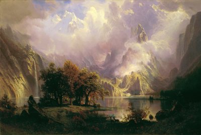 ロッキーマウンテンの風景 作： Albert Bierstadt