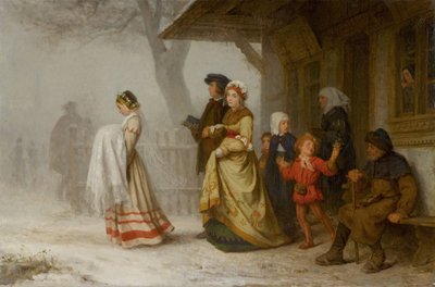 洗礼、1864年。 作： Albert Anker