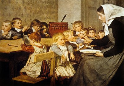 スイスのクレッシュ 作： Albert Anker